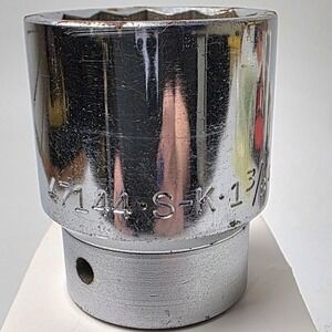 Vintage Used S-K Tools Made in USA 47144 3/4" Drive Socket 12-Point 1-3/8" #0688
